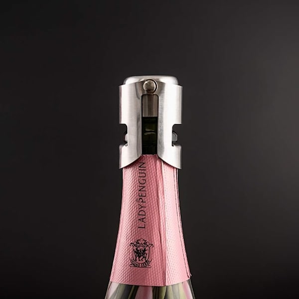 Champagnepropper, 4-pak vakuumforseglet rustfrit stål mousserende vinproplukke