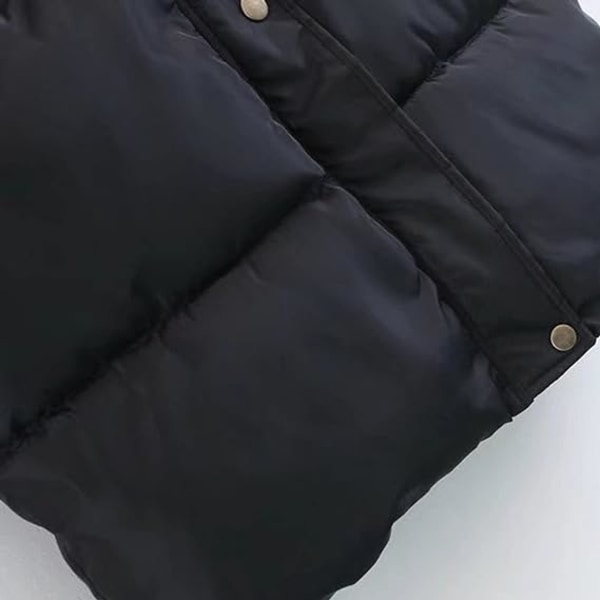Svart enfärgad lång kappa dam lätt dunjacka för kvinnor /XL black XL