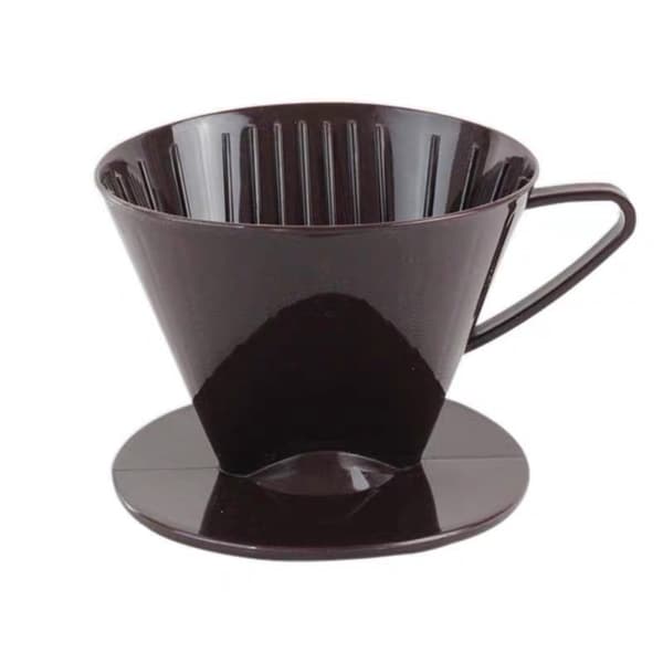 Permanent kaffefilter, nr. 4, kaffefilter til op til 4 kopper, genanvendeligt plastikfilter, brun, 1 stk.