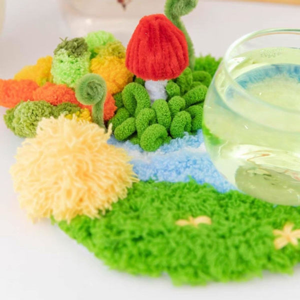 Vuxen DIY virka kit, heminredning, vuxen handgjord virka kit, underlägg virka hantverk ny hemgåva födelsedag jul bröllop