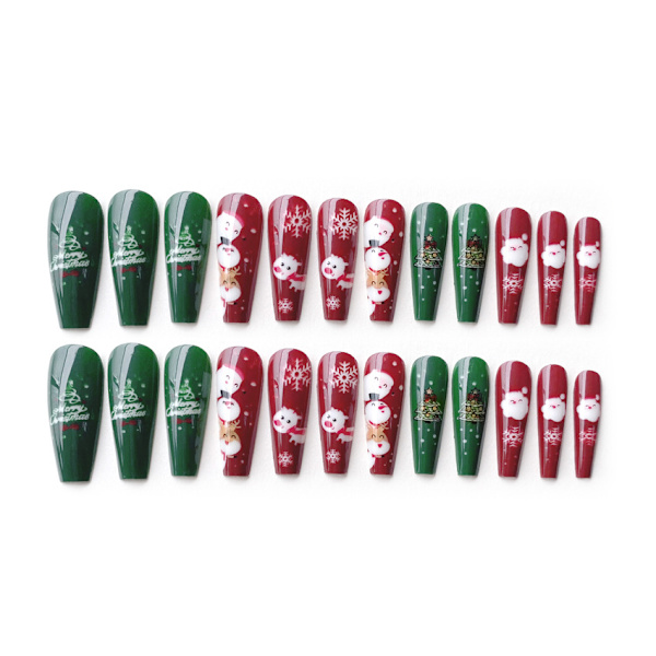 Julnaglar, bärbara nagelkonstplåster, nagelkonst, nageltips