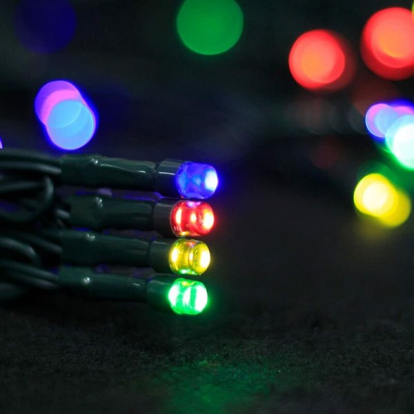 Ulkokäyttöön tarkoitettu LED-valot merkkijono tähteä koristevalot Puutarhavalot (neljä väriä 22 metriä 200 valoa, 8 toimintoa) vit