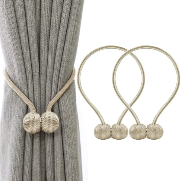 Gardinklips med magnetstropp (2-pakning) beige beige