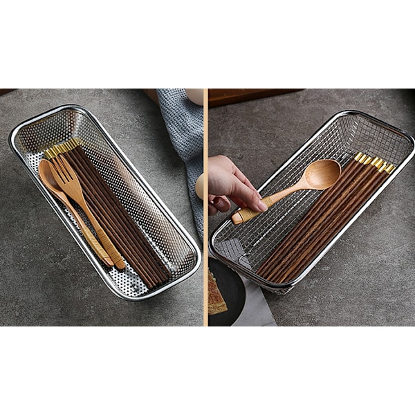 1 stk rustfritt stål 304 skap krukke lokk oppbevaringsstativ, mason jar lokk oppbevaringsstativ, rektangulær kurv Wire mesh