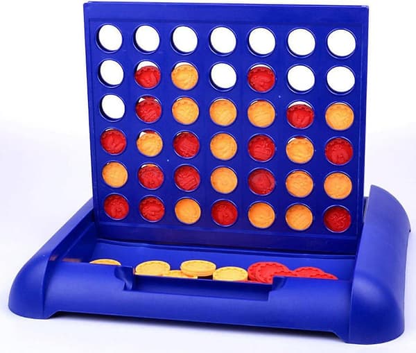4-i-række Brætspil Foldbar Line Up 4 Legetøj Til Børn Blå