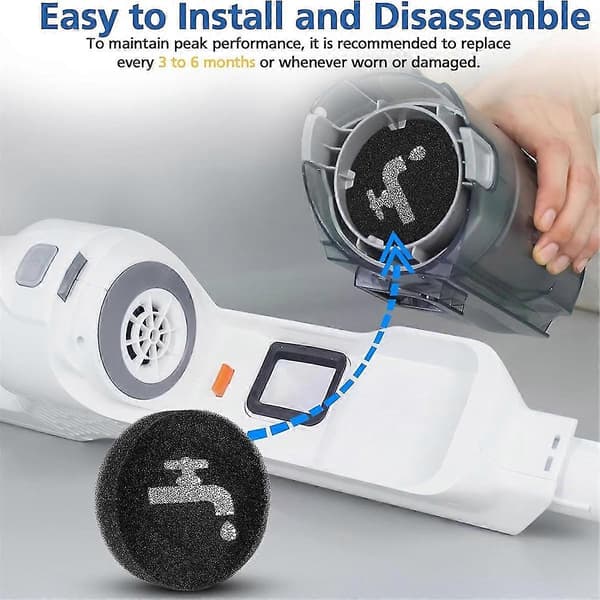 Filterudskiftning Kompatibel til Black+decker Powerseries+ 16v / 20v Ledningsfri Støvsuger Modeller Bhfea420j