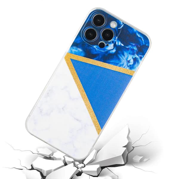 Søm Marmor TPU Telefondeksel For iPhone 14 Pro Max