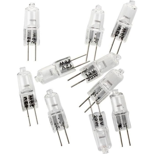 ®RisingFF 10X G4 Halogen Varmhvit Høy Lumen Pære Spot Lampe 20W 12v KAPSEL JC