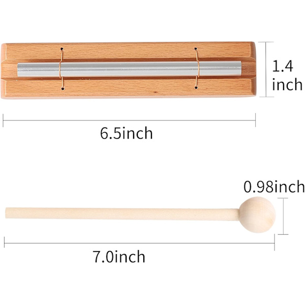 Energi Chime Percussion Hand Bell Meditation Chimes Lärarverktyg Påminnelse Stämda Energi Chimes Musikinstrument med klubba (Ton 1)