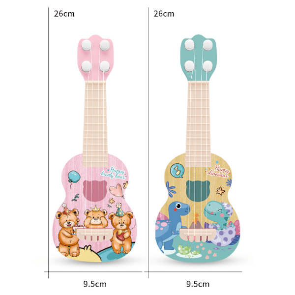 Barn kan spela ukulele tecknad dinosaurie gitarr leksak musikinstrument gränsöverskridande tidig utbildning upplysning musikleksak Bear Edition