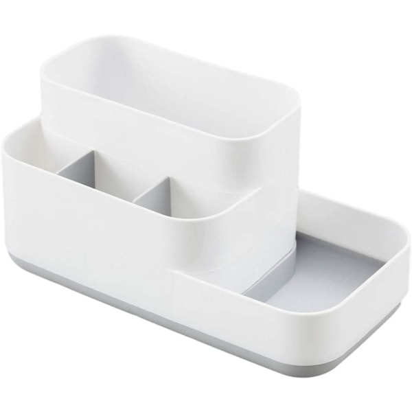 Kosmetik opbevaringsboks, aftagelig opbevaringsboks i plastik grå Gray and White