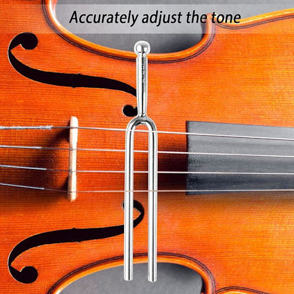 3 stemmegafler i aluminiumslegering til violin (sølv)