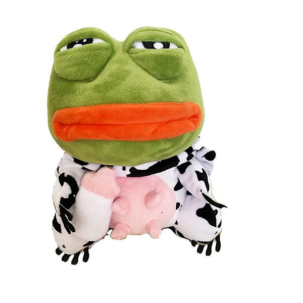 25cm täytetty pehmolelu Pepe Sammakko Pukeutunut Nukke Sammakko Surullinen Iso Silmä Sammakko Yksinäinen Lehmä