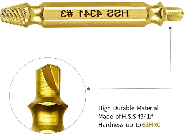 6 kpl HSS 4341 ruuvinpoistinsarja