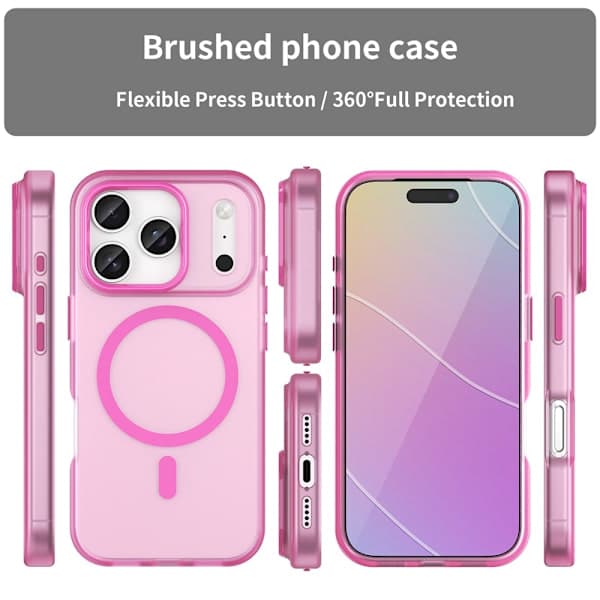 iPhone 17 Pro Deksel MagSafe Hybrid Matt Rosa