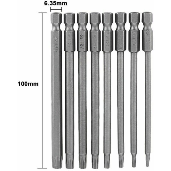 Verktøysett hulhode, mellomhulls sandblåsing hodekombinasjon (11pc100mm sett) vit