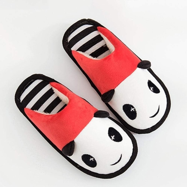Röda Panda tecknade plyschvarma hemmaskor (41-42) storlek red 41-42