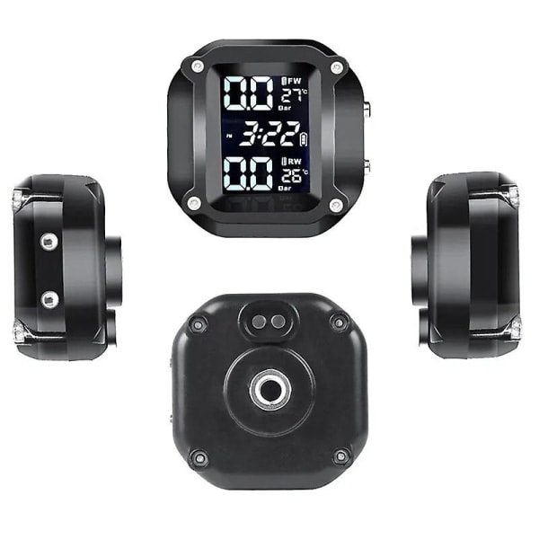 Tpms Motorcykel Dæktrykssensorer Motor Tmps Dæktryksovervågningssystem Vandtæt 2 Hjul Dæk Ekstern Sensor