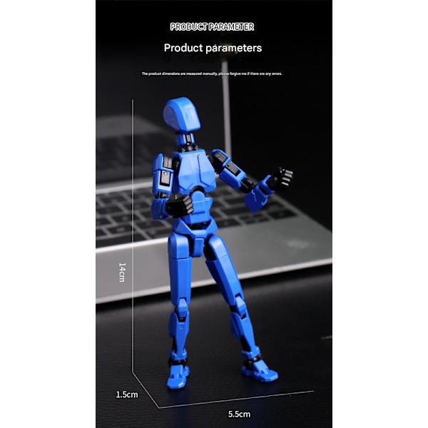 Robotleksaker med flera leder, robotmodeller med flera karaktärer för 3D-utskrift, actionfigurer för skrivbordsdekoration - presenter för spelälskare red