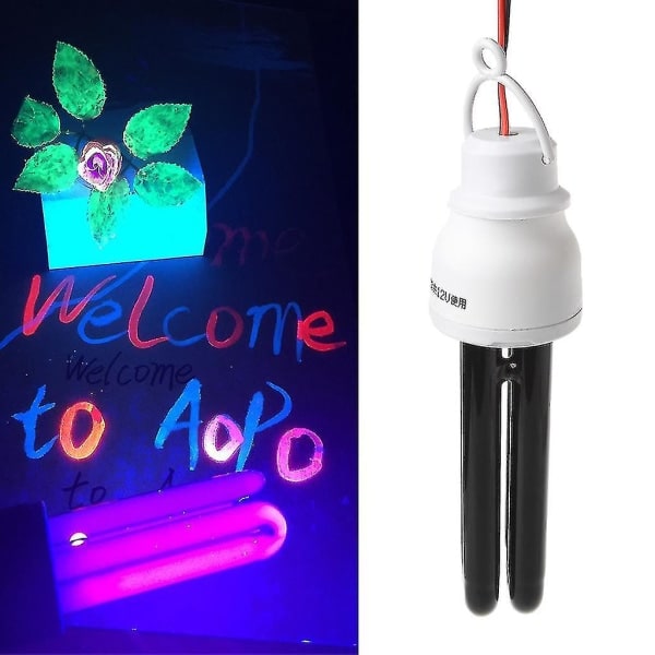1 Set UV-ljus 12V 20W Svart Lampa Spiral Energisparande Lila Ljus Jordbruk Insektsfälla Ljus Ultraviolett Yu