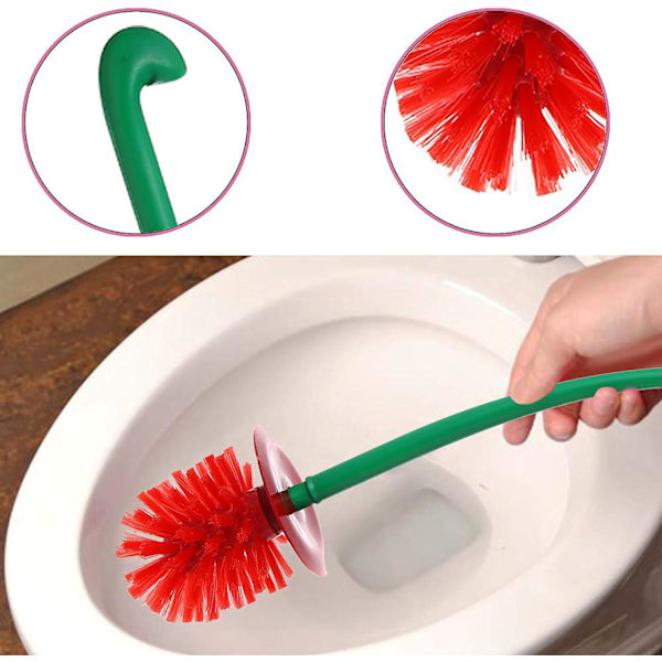 1 kappaleen WC-harja ja -teline -setti Kirsikkapuu Koristeellinen WC-harjasarja Kylpyhuoneen puhdistustyökalut (Kirsikkapuu)
