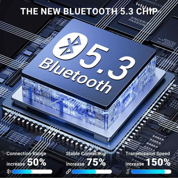 YYK-Q10 Trådløse Bluetooth Hodetelefoner - 30 Timer ANC ENC BT 5.4 Svart