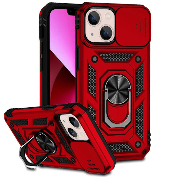 For iPhone 14 Plus Skyvbart Camshield Holder Telefondeksel