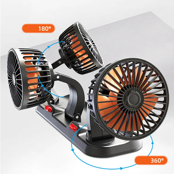 12V Bil Køretøjsventilator Trebladet Ventilator, Bil Aircondition Ventilator Radiator Køleventilator