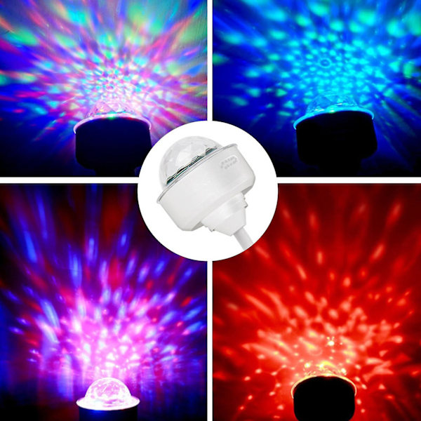 USB Discolys, Plug In Diskokule Lys, Diskokule Lys [db]