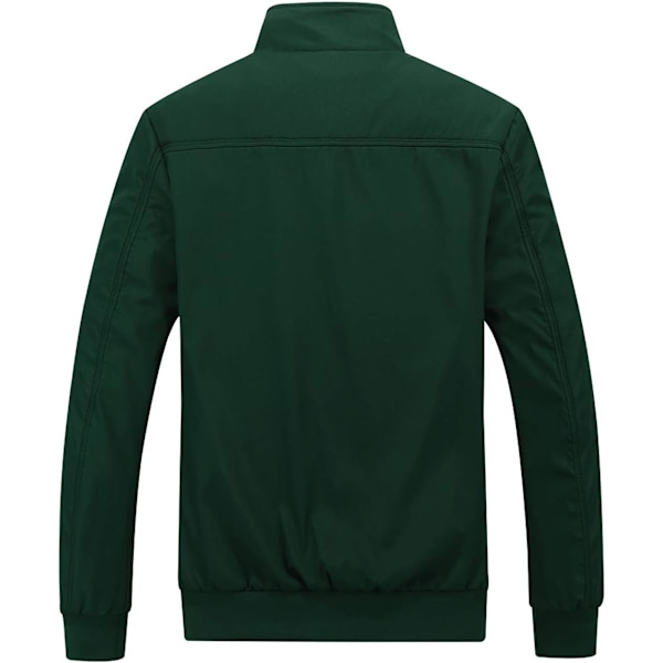 Herre Sommer Bomber Jakker Casual Letvægts Vindjakke Sports Jakke Cargo Ydertøj L Green