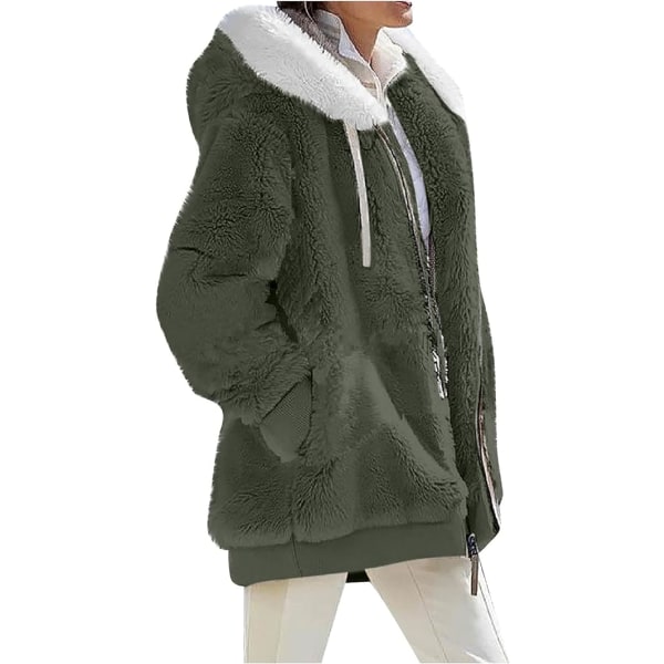 Armégrön XL casual ficka med dragkedja i plysch thermal Army green XL