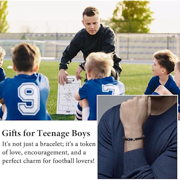 Fotbollsarmband för Pojkar, Fotbollspresenter för Tonårspojkar, Födelsedag Jul Examenspresenter för Son Barnbarn Brorson
