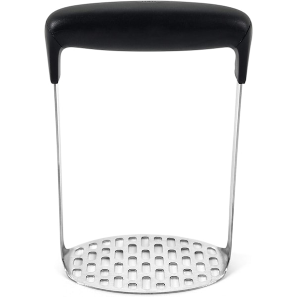 Potatispress i rostfritt stål, slät, svart/silver