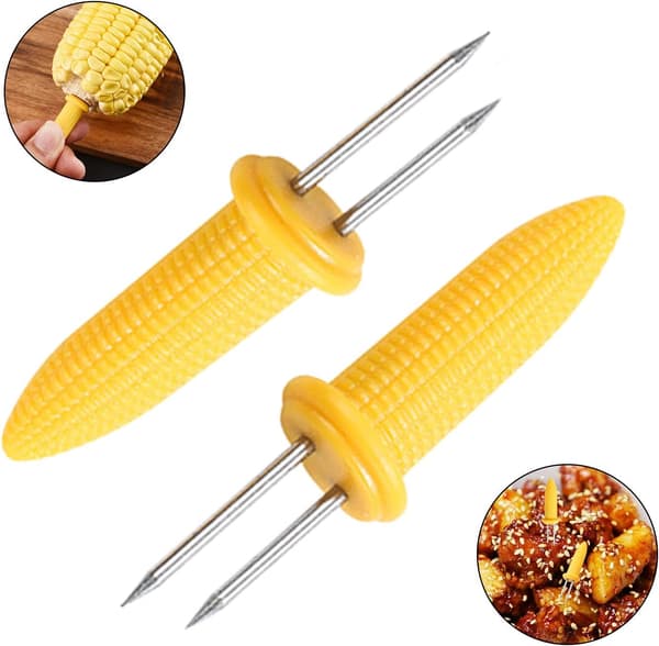 12 st Cornställ i Rostfritt Stål, Grillverktyg