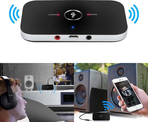 2-i-1 Bluetooth-sender og -mottaker Trådløs lyd sender