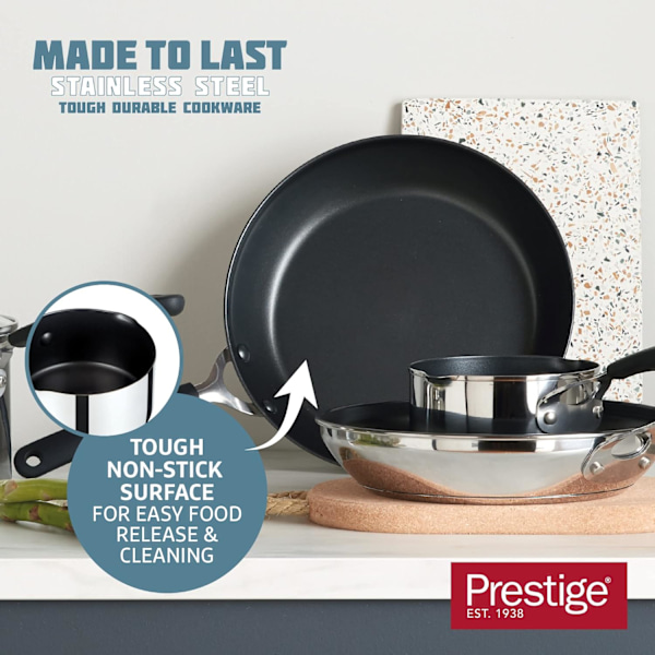 Mælkejævner i rustfrit stål med hældetud 14 cm - Non-stick mælkejævner, egnet til induktionskogeplader med silikonehåndtag med let greb, sølv