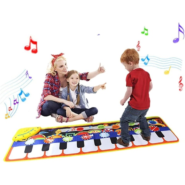 Leksaker för 1-6 åriga flickor pojkar småbarn spädbarn barn, Presenter för 6-24 månader gamla pojkar flickor Piano Musik Dansmatta D