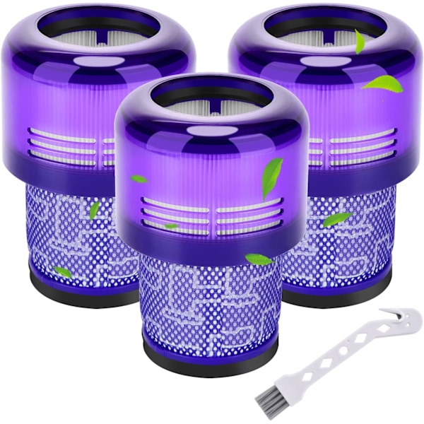 3-pack filterbyte för Dyson V11 /SV14/v15 Animal Torque Drive Total Clean dammsugare