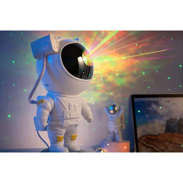 Nattlampe - Stjerneprojektor med LED-lampe - Astronaut