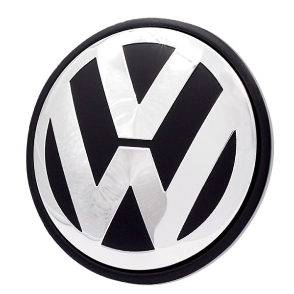 4-pakkaus - Volkswagen VW -keskimerkit / pyörännavan embleemit - Auto hopea 56mm - Itseliimautuva 56 mm - Självhäftande