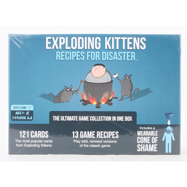 Exploding Kittens Recipes for Disaster Deluxe Spillsett av Exploding Kittens - Kortspill for Voksne, Tenåringer & Barn - Morsomme Familiespill