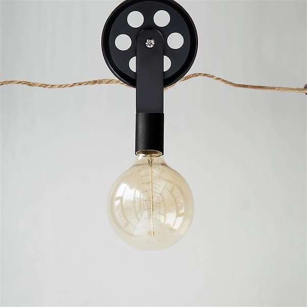 Vintage Jernhjul Trisse Lysløftere Kabel Wire Løfter
