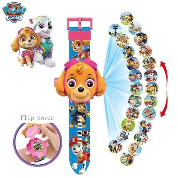 Paw Patrol Projektions Digitalklocka 24 Stilar Projektionsklocka A-9015 A-9015