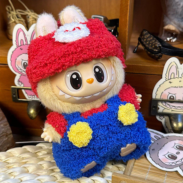 set LABUBU kläder, Mario (hatt + tröja + bakre byxor)^^ou 14 14