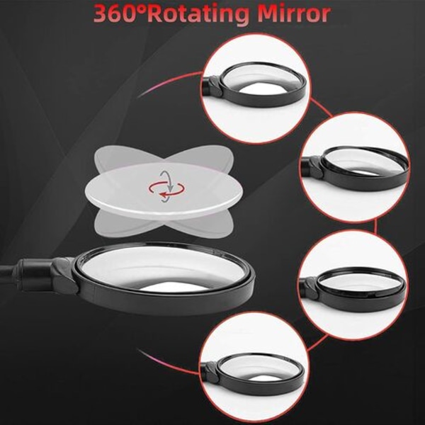2 set pyöräpeiliä ohjaustankoon, Retro-pyörän ohjaustangon peili 360° säädettävä, sähköskootterin peili, peilin kehys
