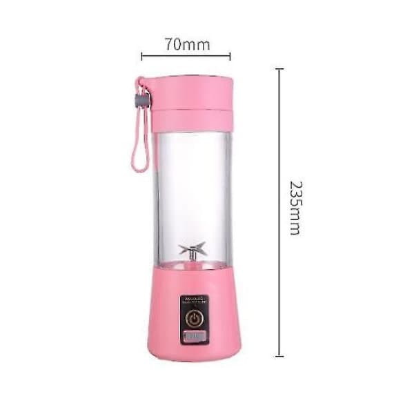 Blender Smoothie Maker, Personlig Blender med 6 Rustfri Stålblade, Bærbar Juicer Blender med USB