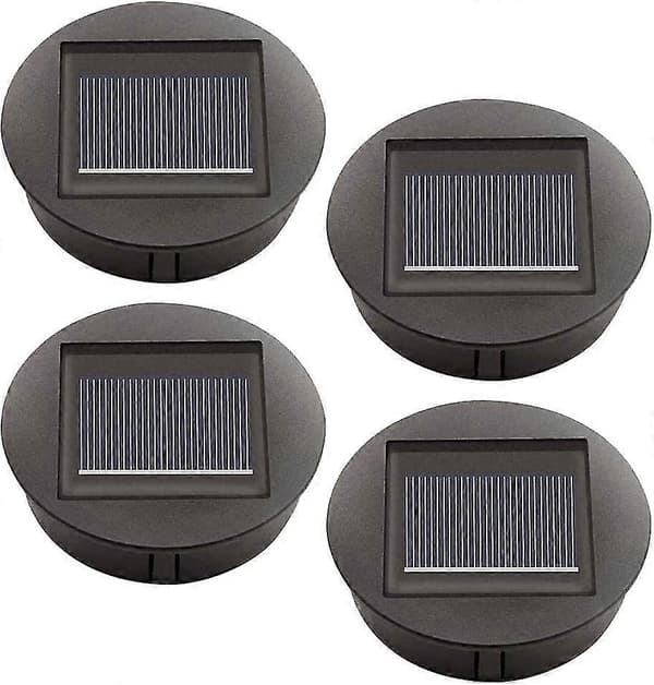 2024 Nye 4-pak Solcelle Udskiftningslys med LED-pærer, Solcelleloftlys Udskiftning, LED Solpanel Sha
