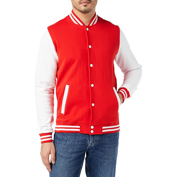 Build Your Brand Miesten Peruscollegetakki L Red/White