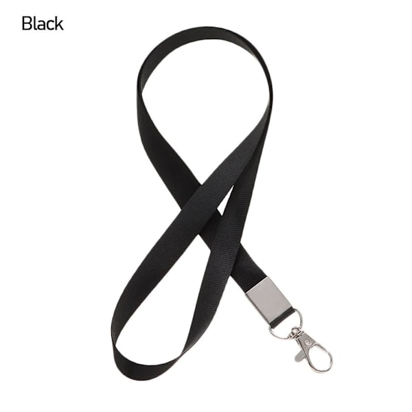2 stk. Halskæde Lanyard ID-kortholder Sort - høj kvalitet h Sort