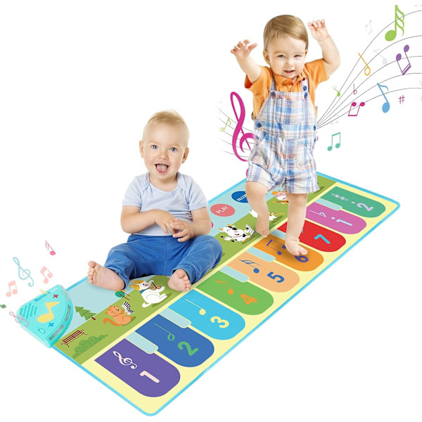 Barnleksaker Presenter 6-12 12-18 Månader Pojkar, Leksaker för 1-6 År Gamla Pojkar Småbarn Spädbarn Barn, Piano Musik Dansmatta med 19 Tangenter Pianomatta. C